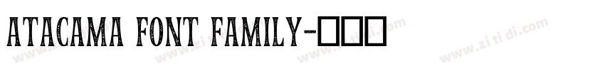 Atacama Font Family字体转换